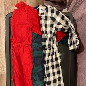 Baby girl long sleeve romper bundle